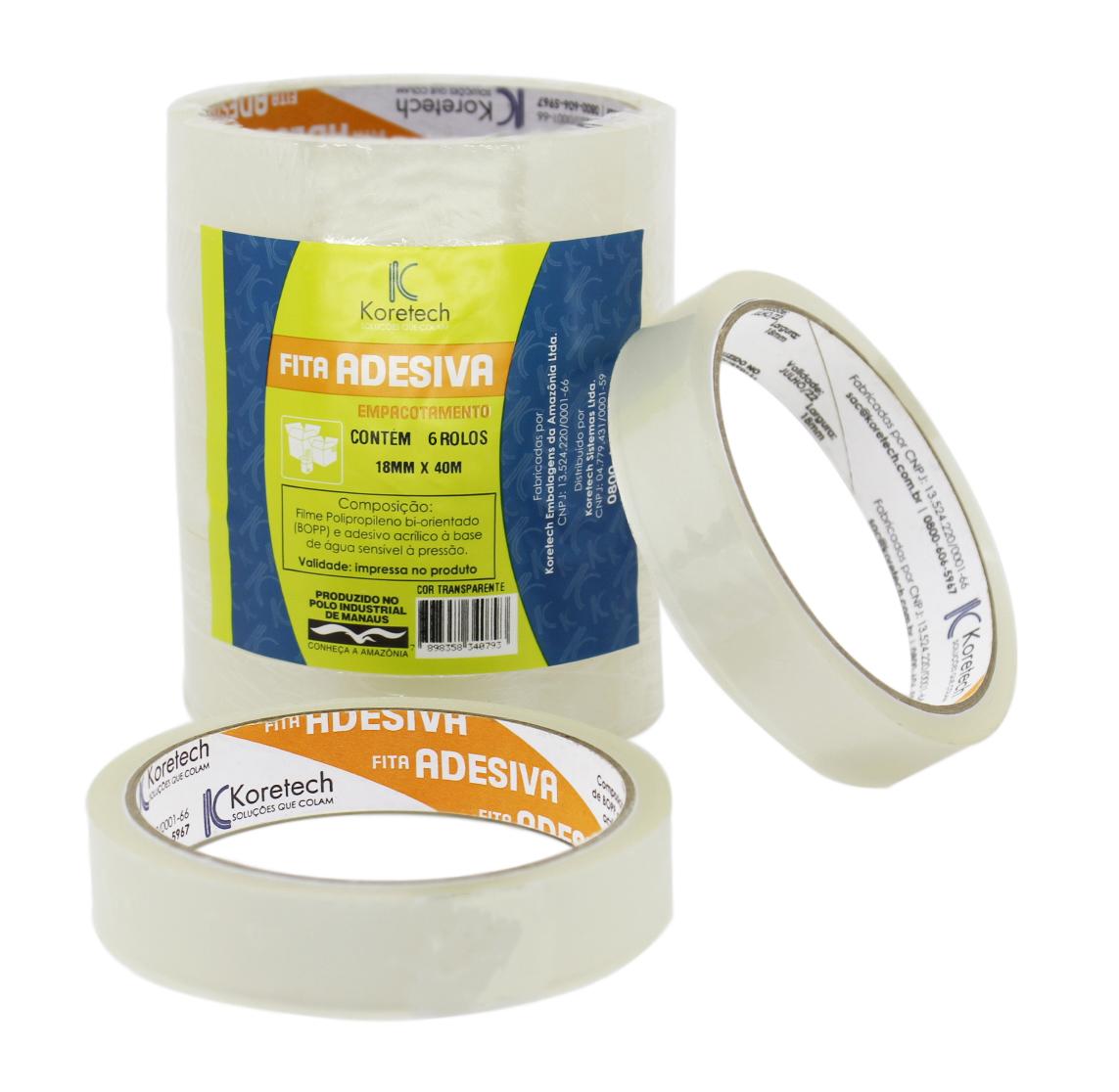 Fita Adesiva Acrílica Transparente